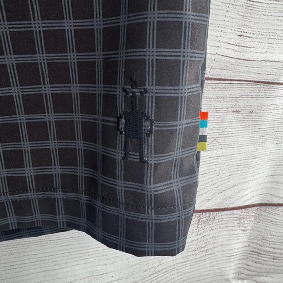 Smartwool‎ Golf Shorts Plaid Drawstring Athletic Black Small Marino Wool Blend - Picture 6 of 10